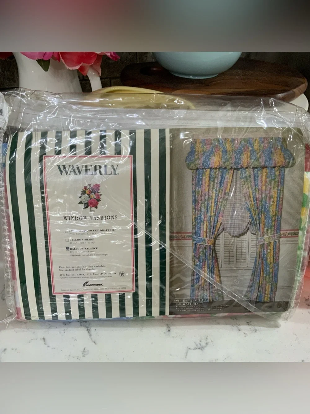 Vintage Waverly Window Fashions Balloon Valance 87